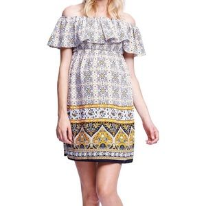 Maternal America Off the Shoulder Maternity Dress